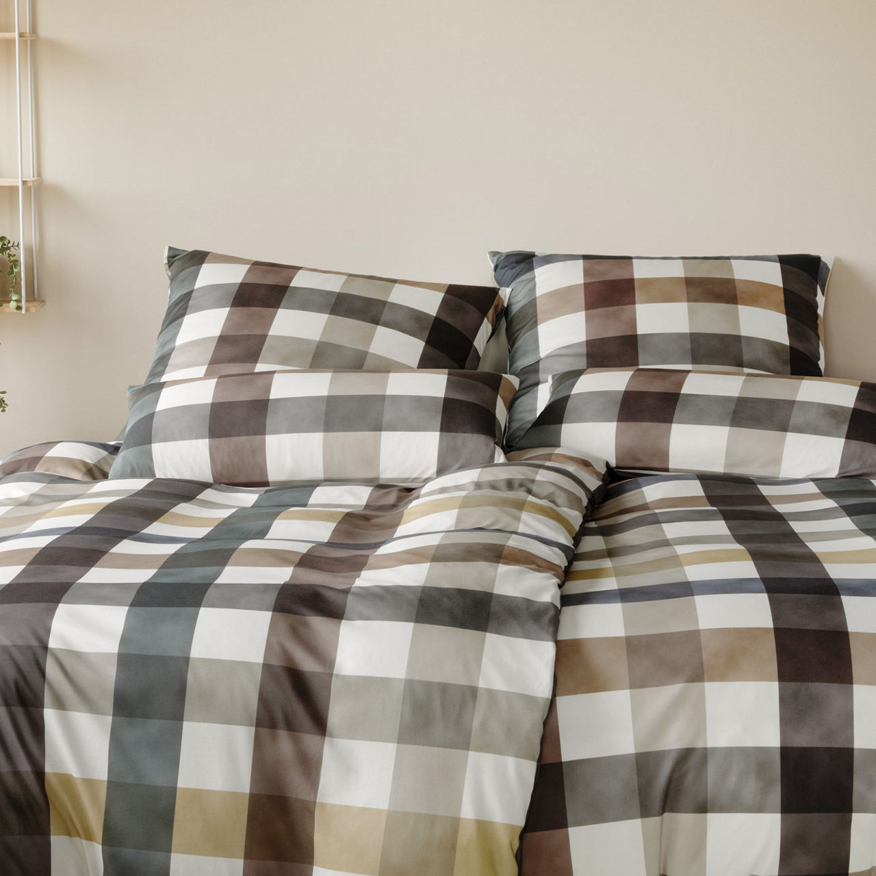  Mako-Feinjersey Bettwäche Kuschel Karo 1