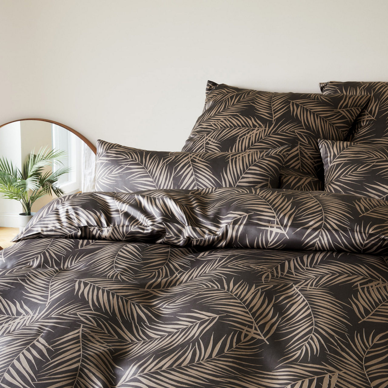  Mako-Satin Bettwäsche Maison Leaves 1