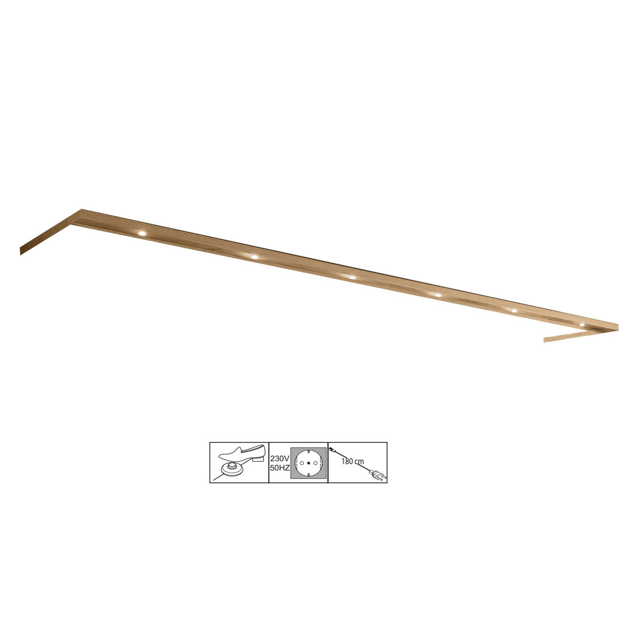 MONDO Kranzleiste mit LED-Beleuchtung Laccato