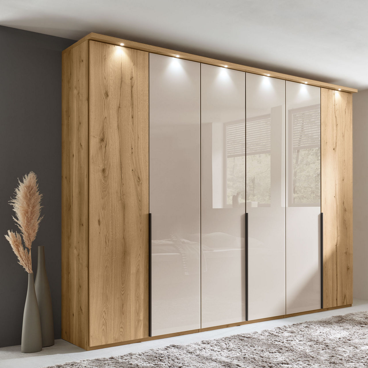 MONDO Kranzleiste mit LED-Beleuchtung Laccato 1