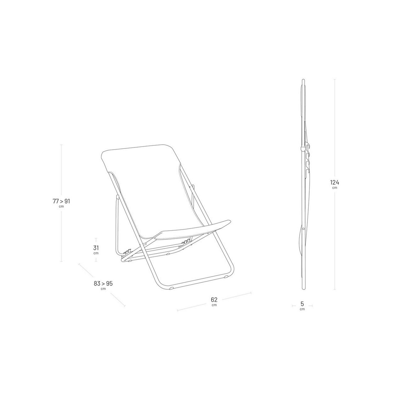 Lafuma Mobilier Liegestuhl MAXI TRANSAT 1