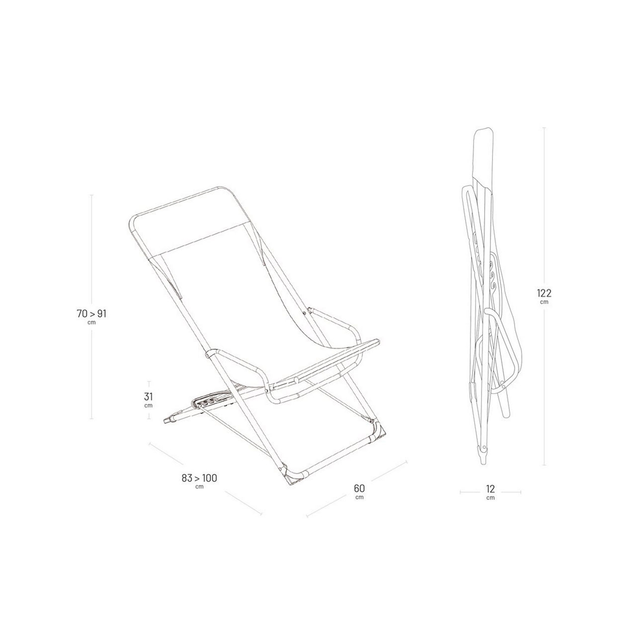 Lafuma Mobilier Liegestuhl TRANSASWING 1