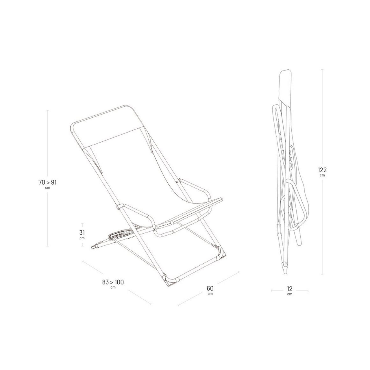 Lafuma Mobilier Liegestuhl TRANSASWING 2