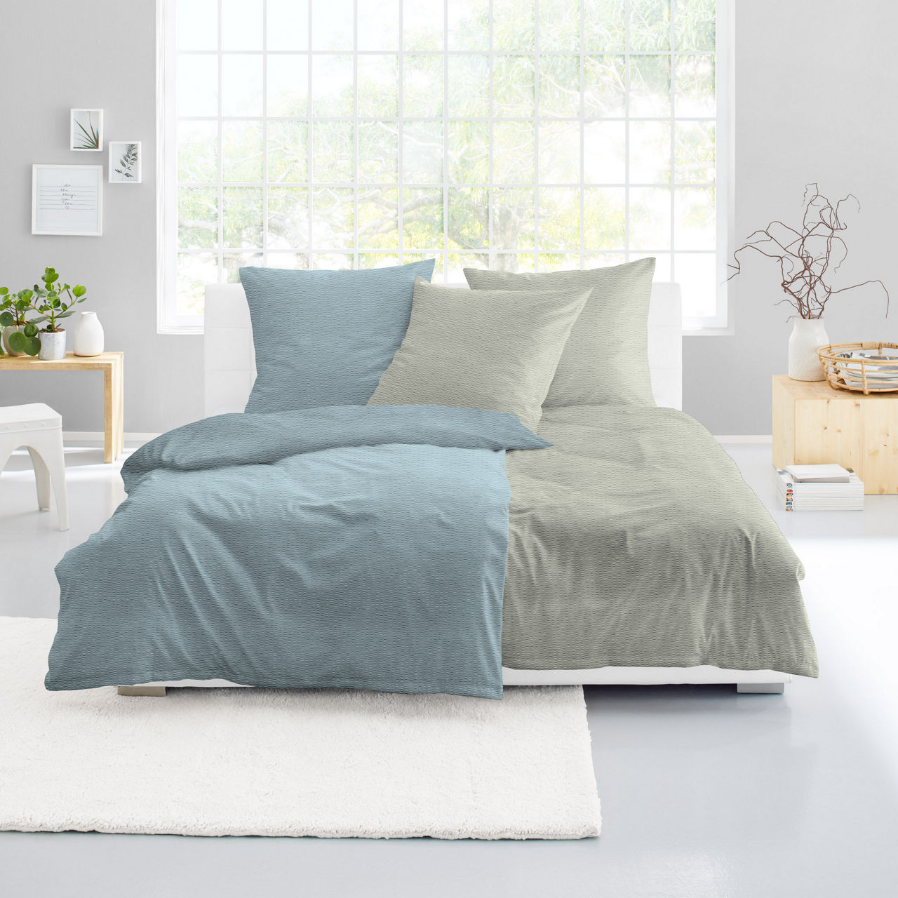 MONDO Seersucker Bettwäsche Selima 1