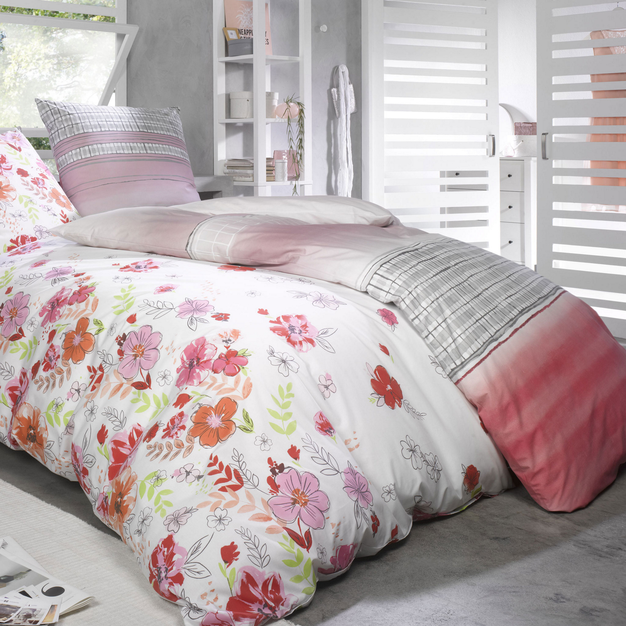  48% Polyester
135x200cm
PERKAL Bettwäsche mit Reißverschluss
52 % Baumwolle Tracy