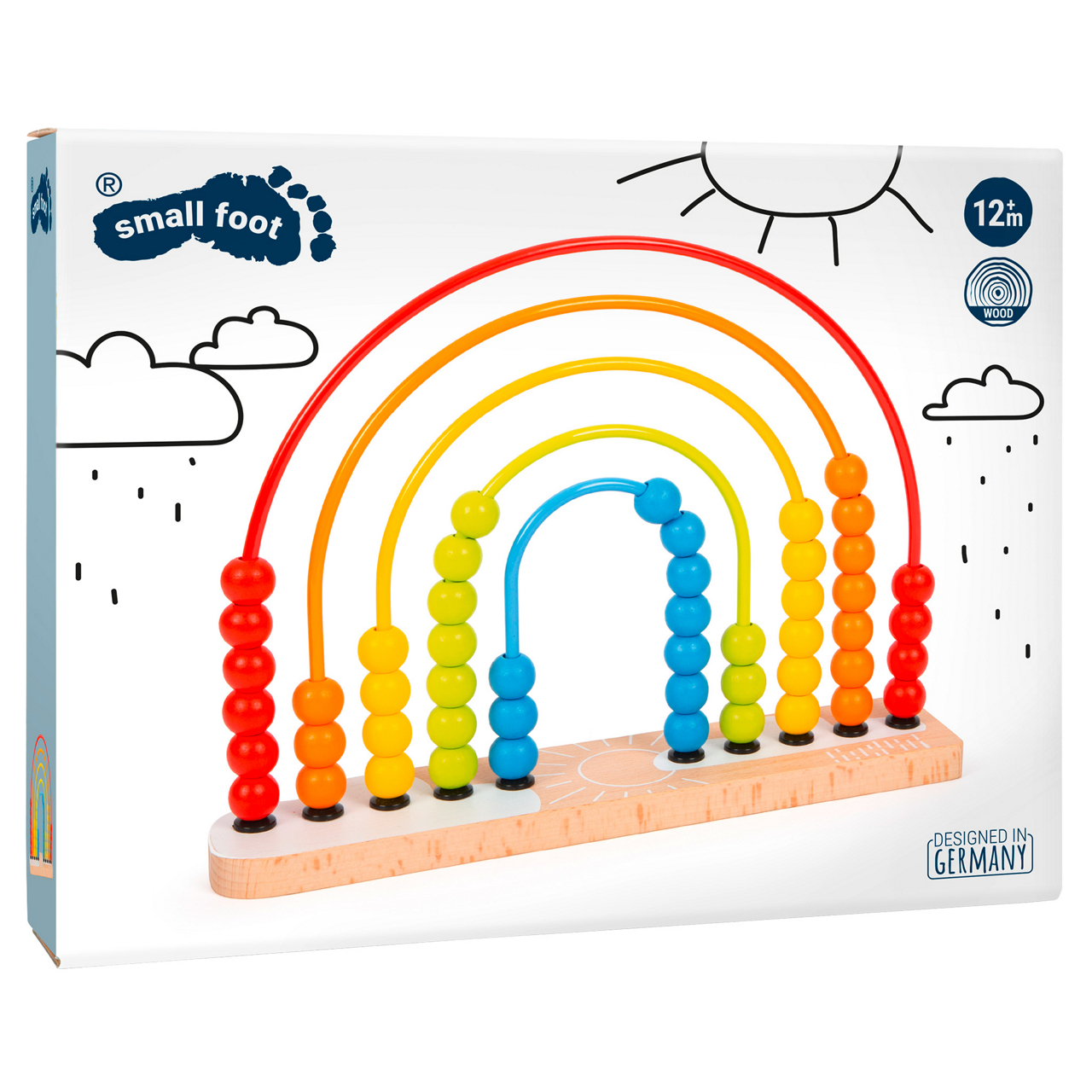  Motorikschleife mit Abakus Regenbogen 