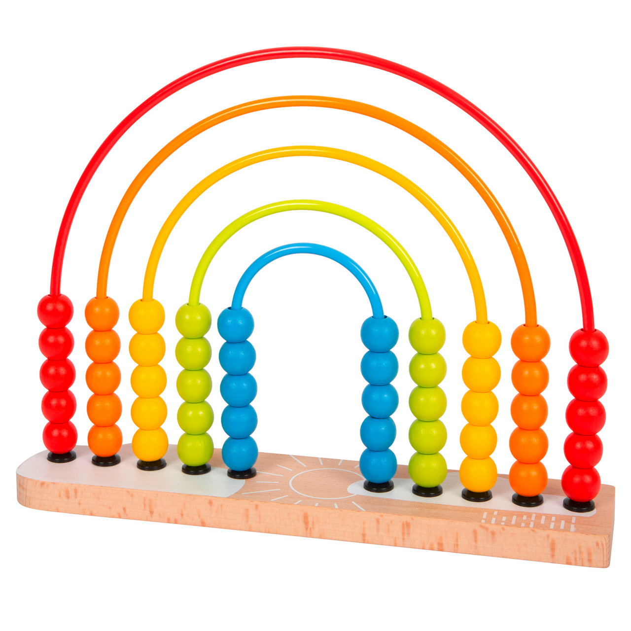  Motorikschleife mit Abakus Regenbogen  4