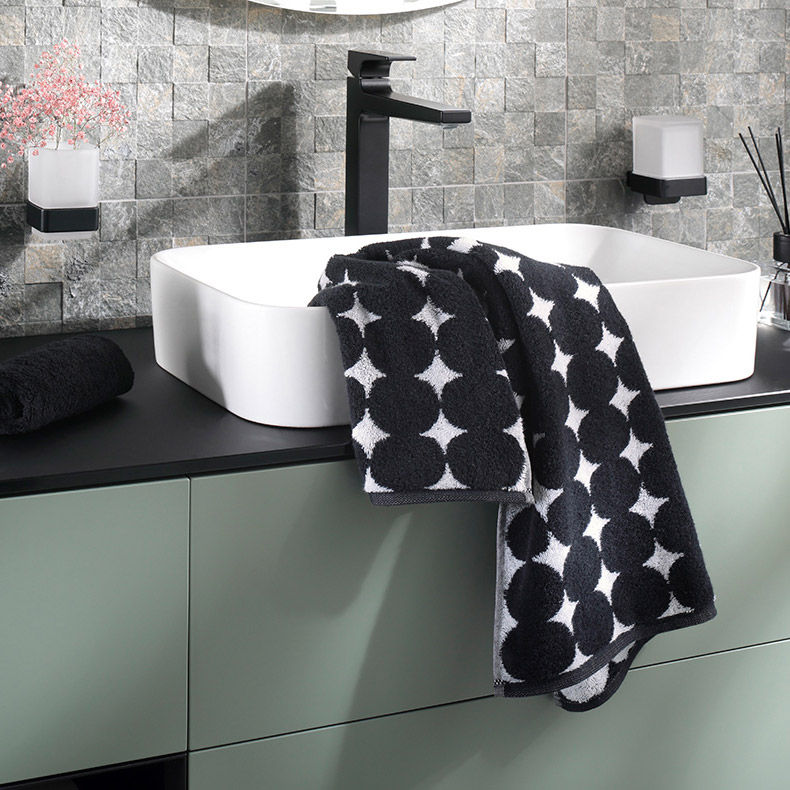  Handtuch Black&White Bubbles 1