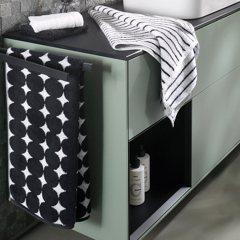  Handtuch Black&White Bubbles 2