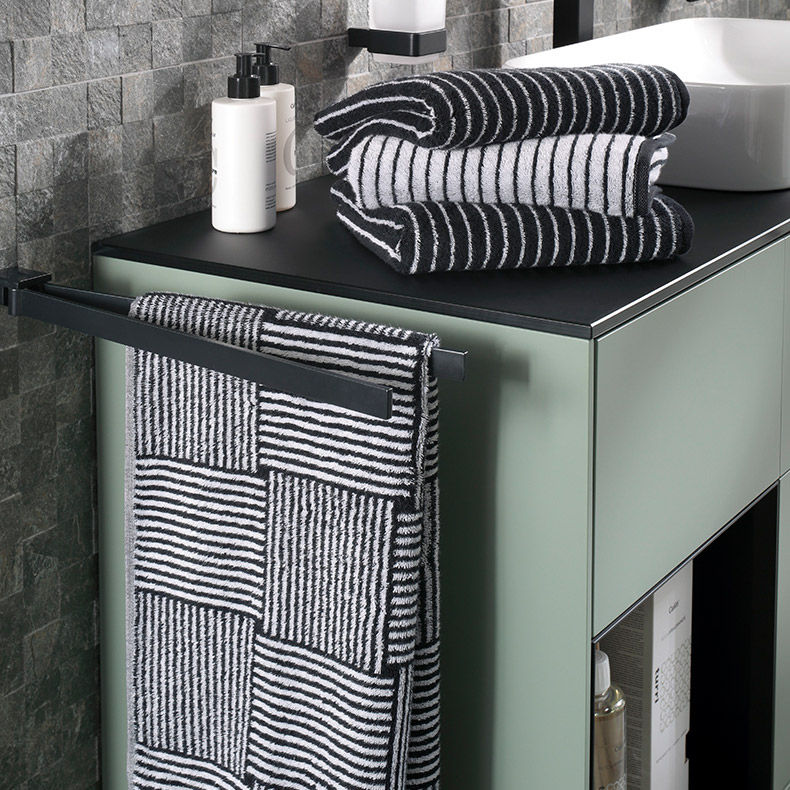  Duschtuch Black&White Ringel 1