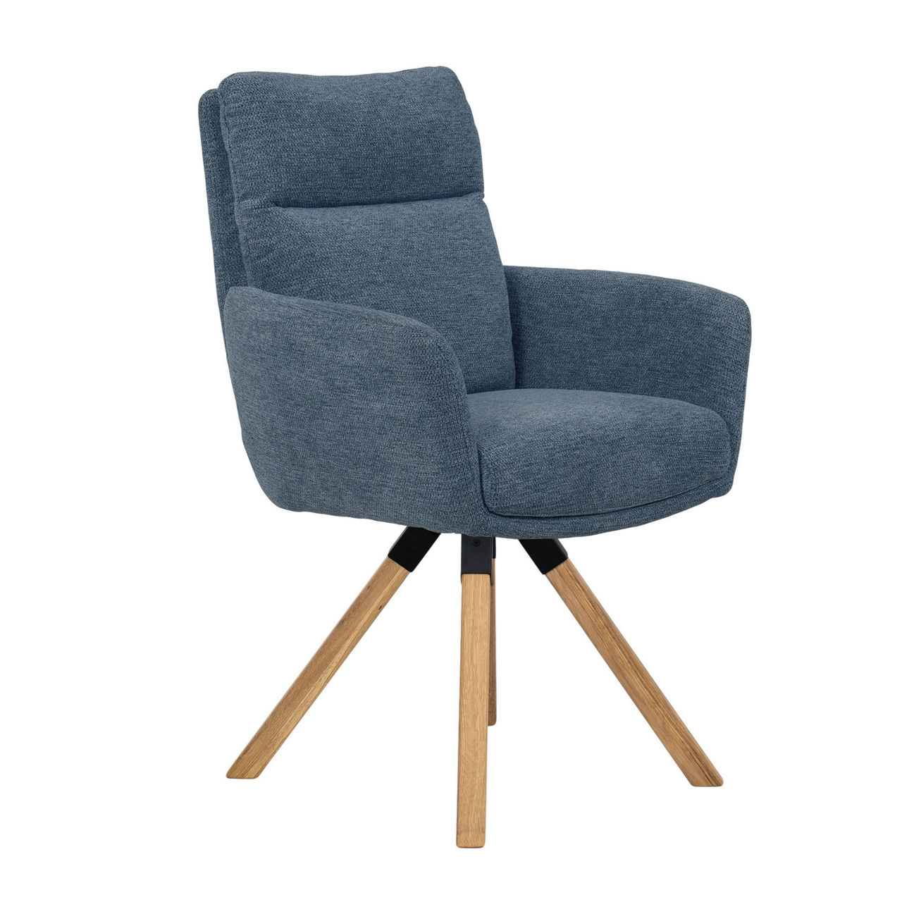 Bezug Azuro blau / Gestell Eiche