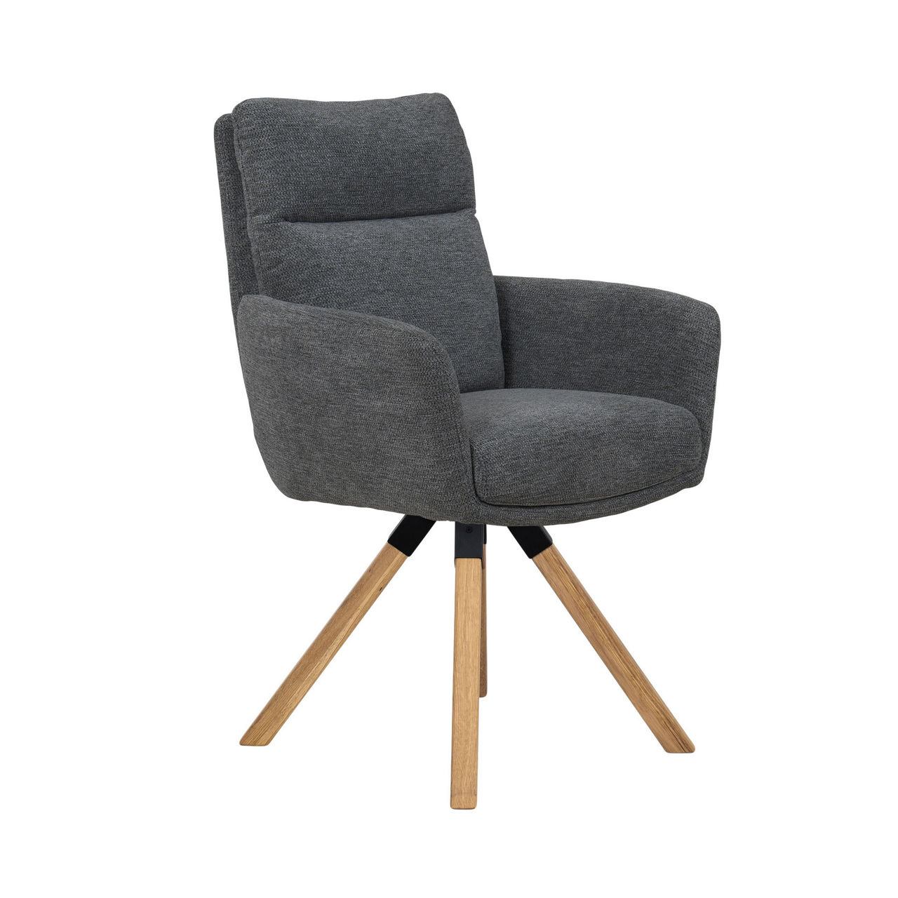 Bezug Ombre dunkelgrau / Gestell Eiche