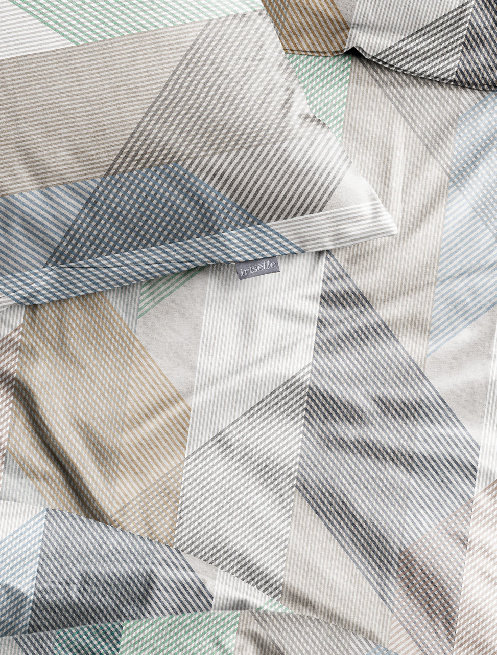 Irisette Blue Line Mako-Satin Bettwäsche Wave 2