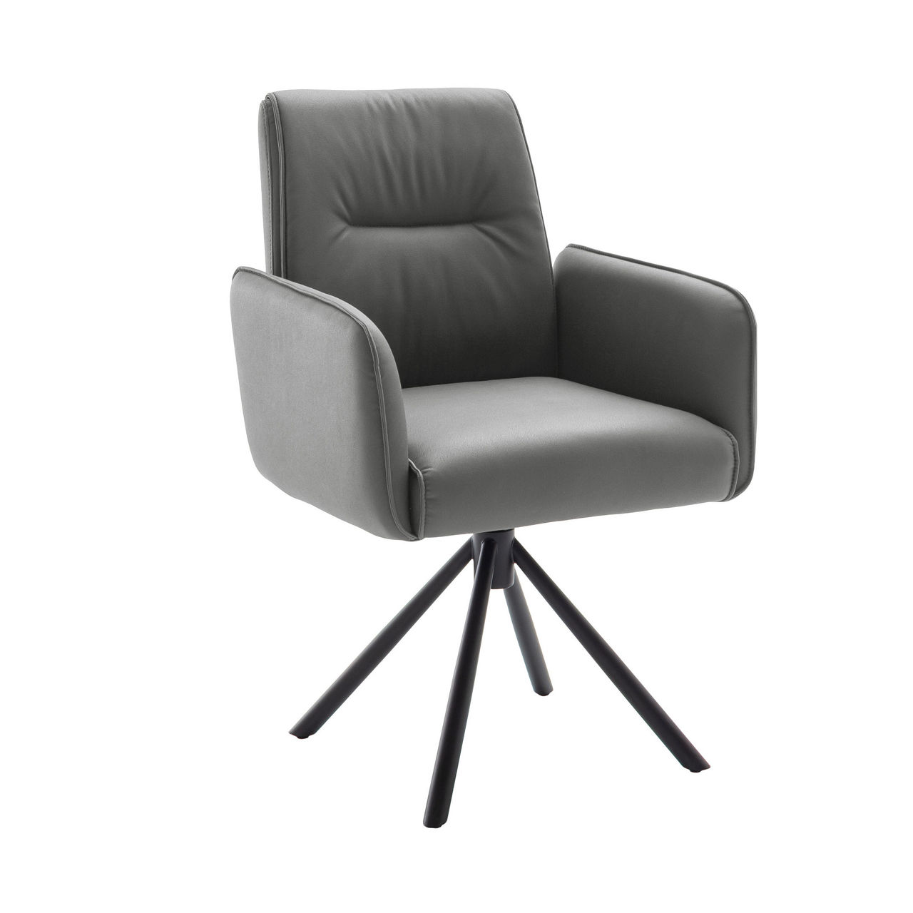 Bezug Mikrofaser anthrazit / Gestell schwarz matt