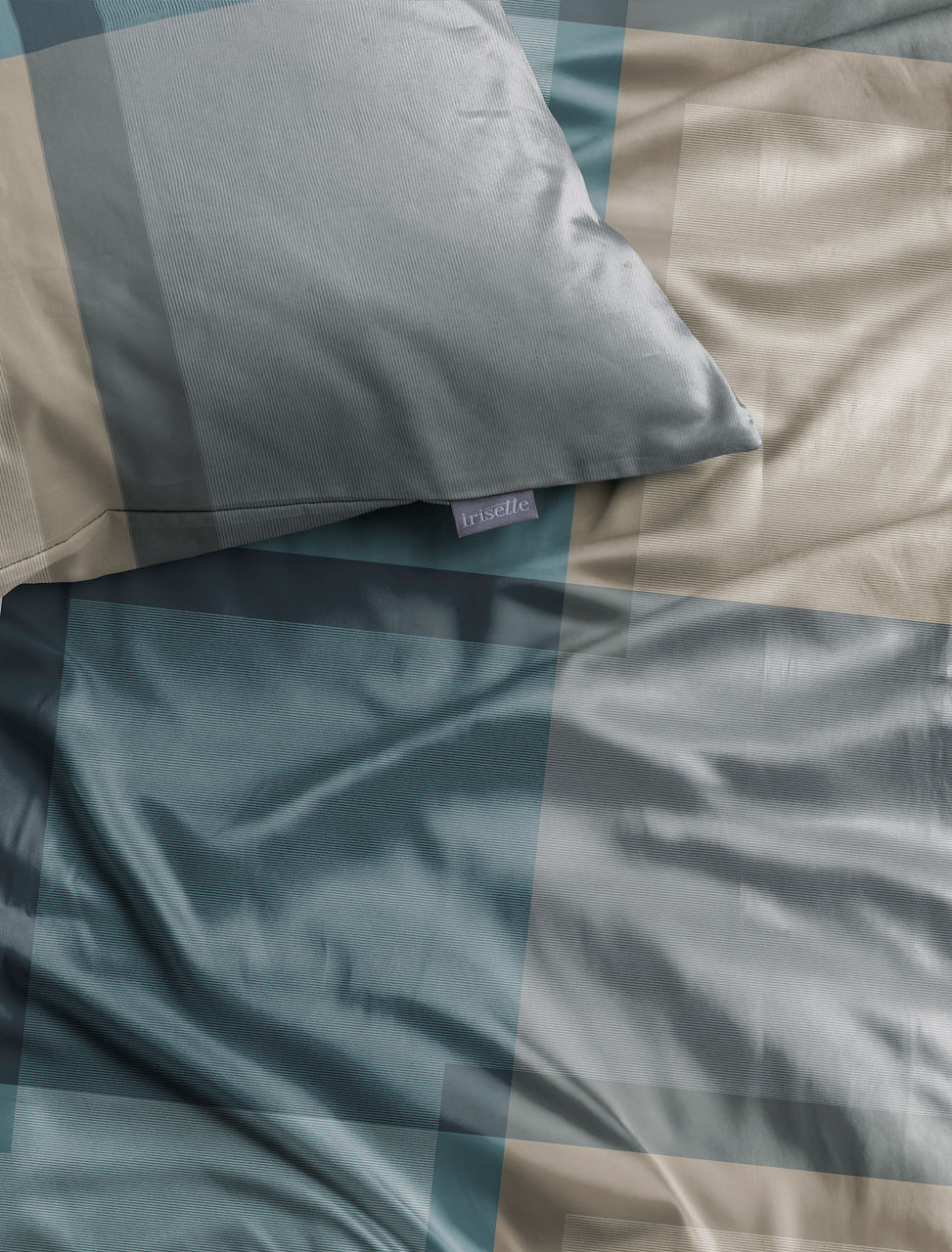 Irisette Blue Line Mako-Satin Bettwäsche Wave 2
