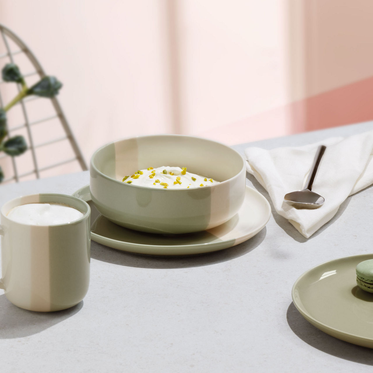  Frühstücksset Pastel-Pop green 1