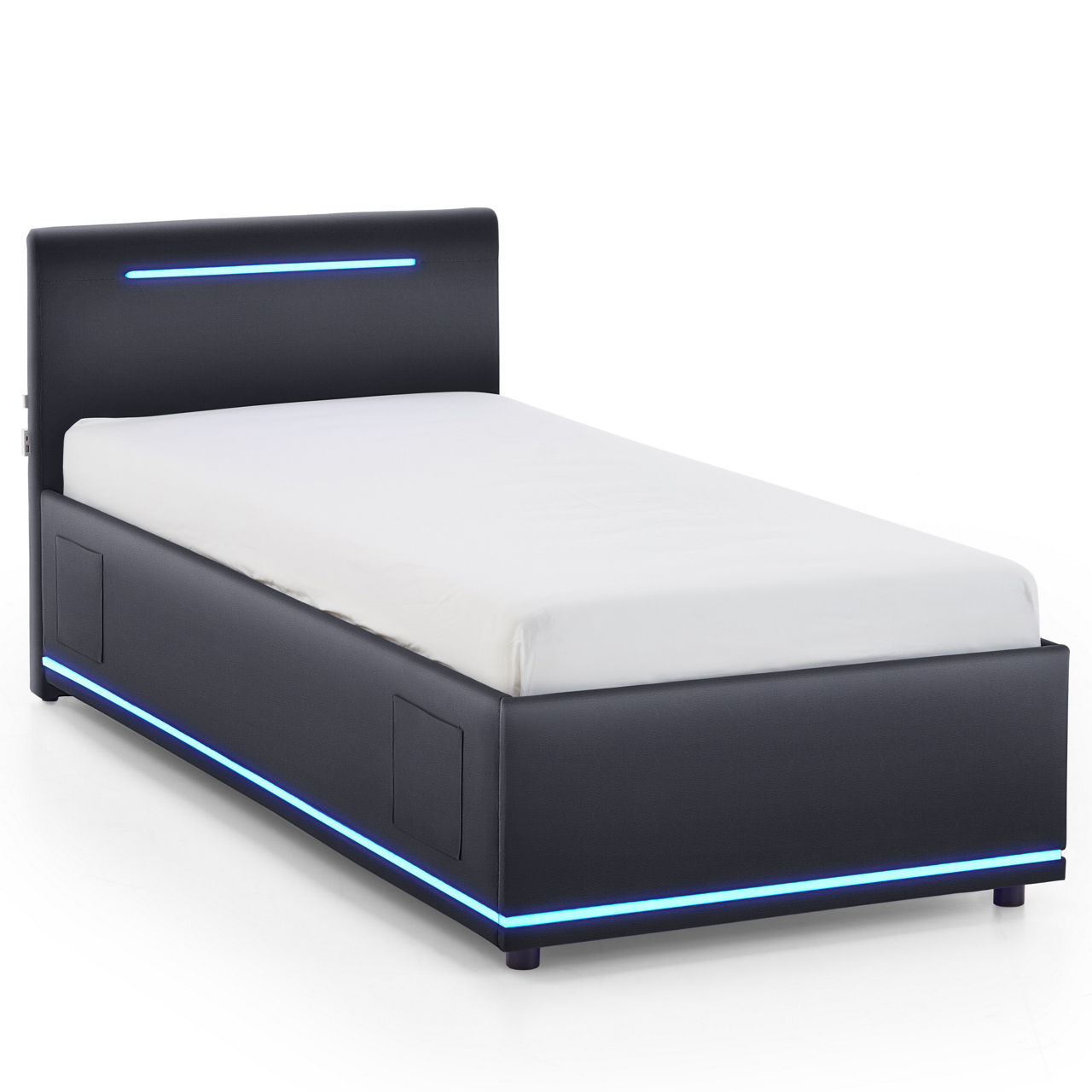 Polsterbett LF 90x200cm, Schwarz