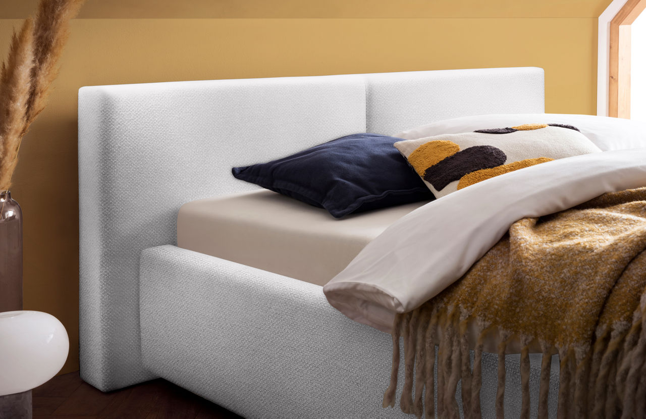  Polsterbett LF 140x200cm, nordic cement Cube 6