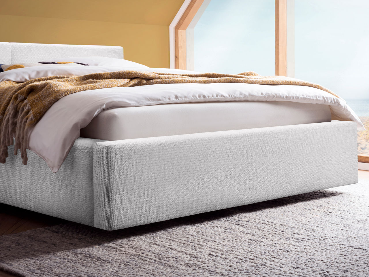  Polsterbett LF 140x200cm, nordic cement Cube 7
