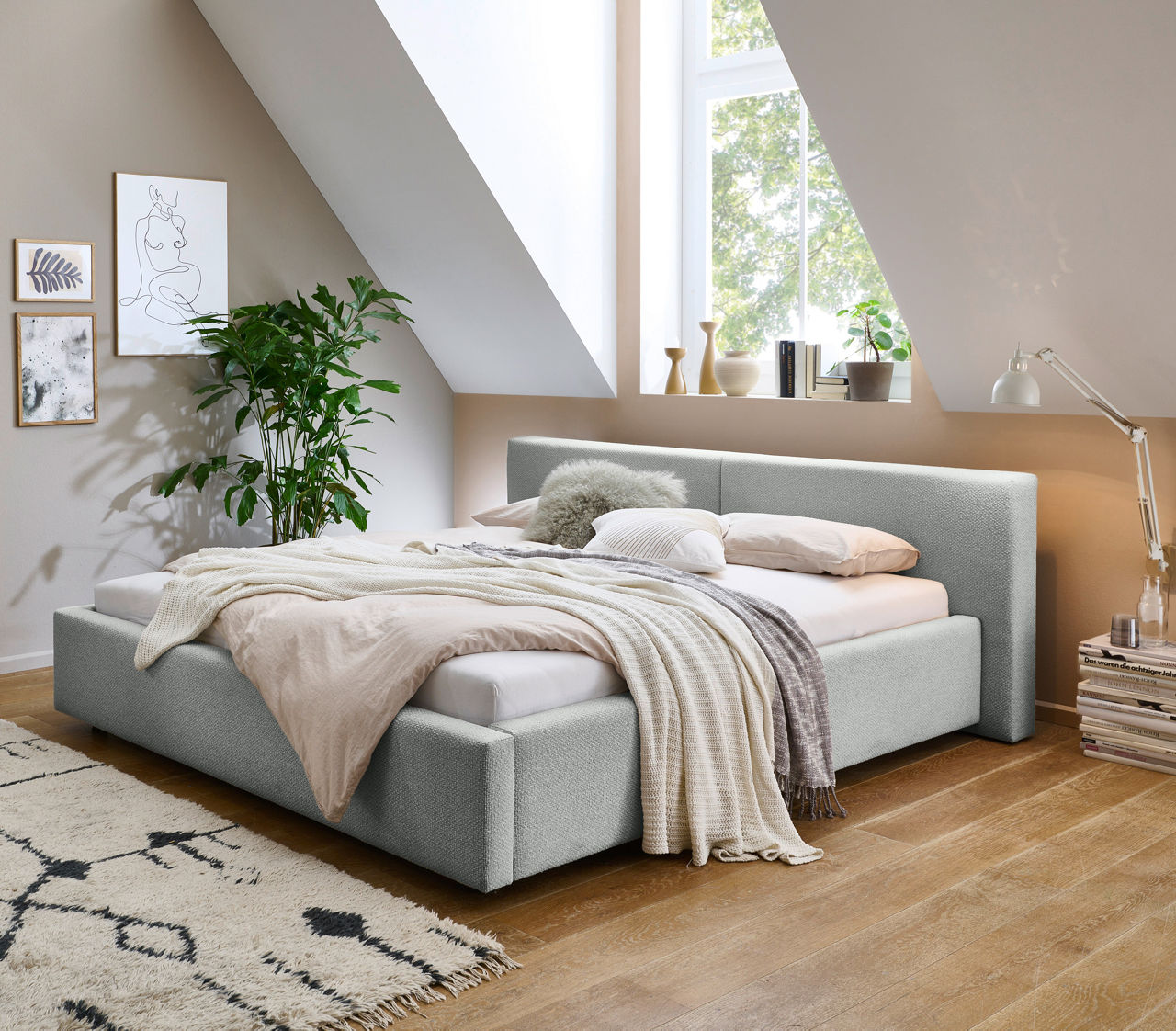  Polsterbett LF 180x200cm, nordic ash Cube 5