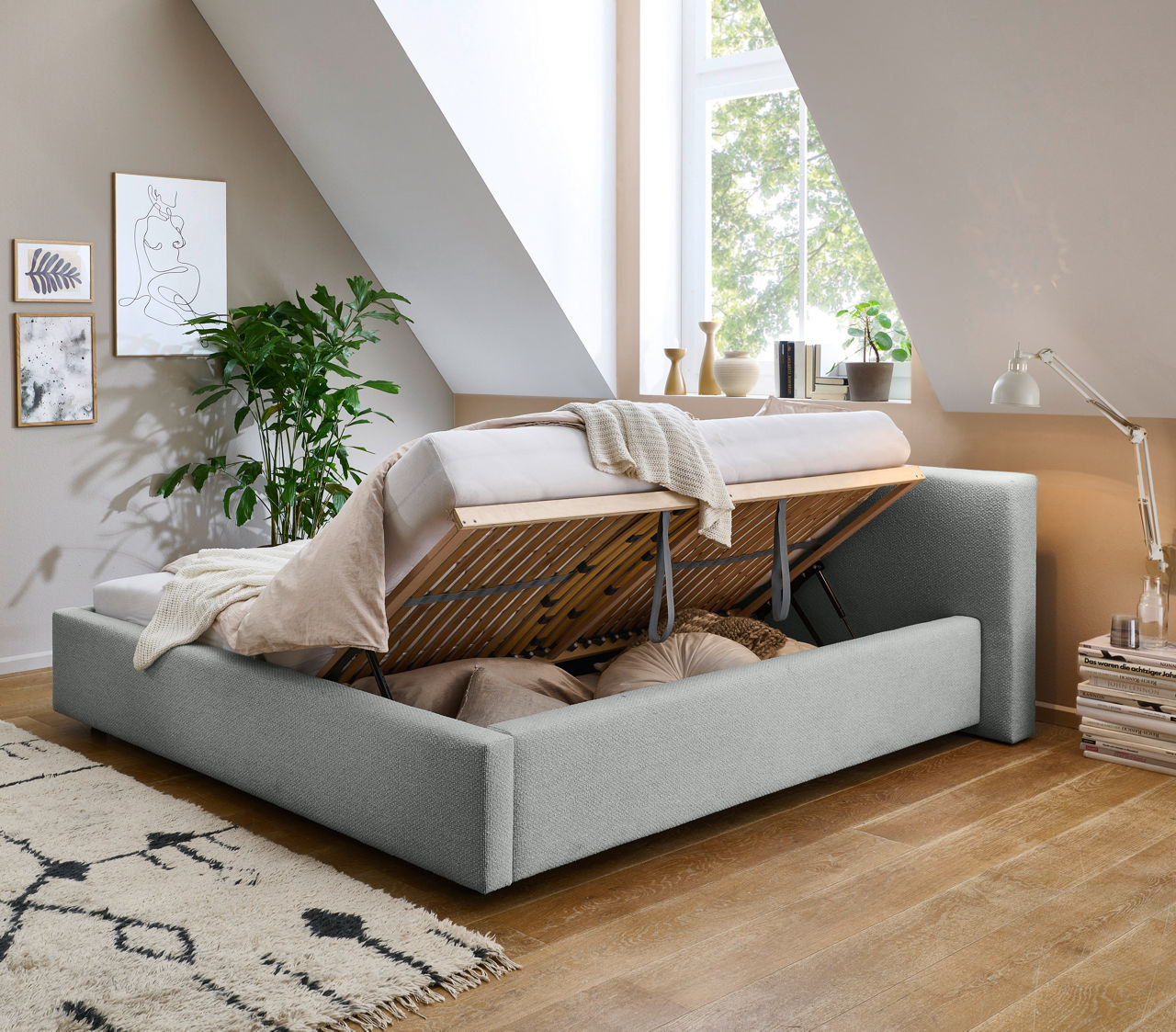  Polsterbett LF 180x200cm, nordic ash Cube 6