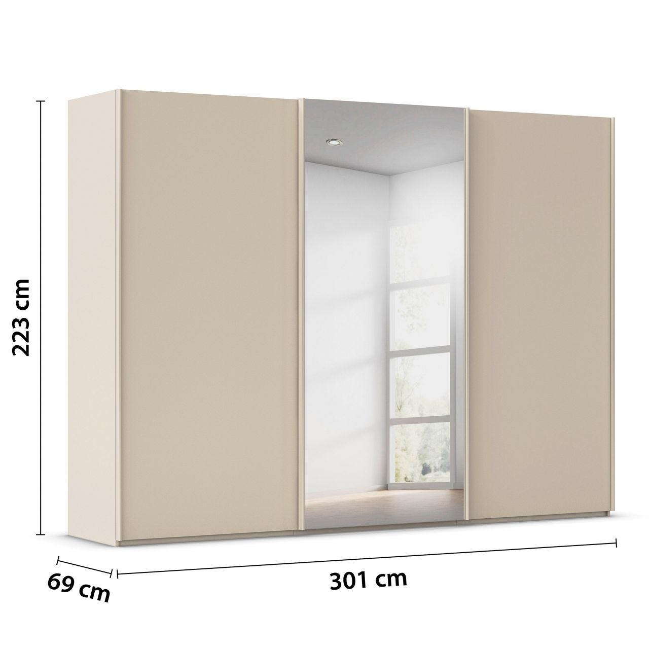  Schwebetürenschrank 3-türig Taro 2
