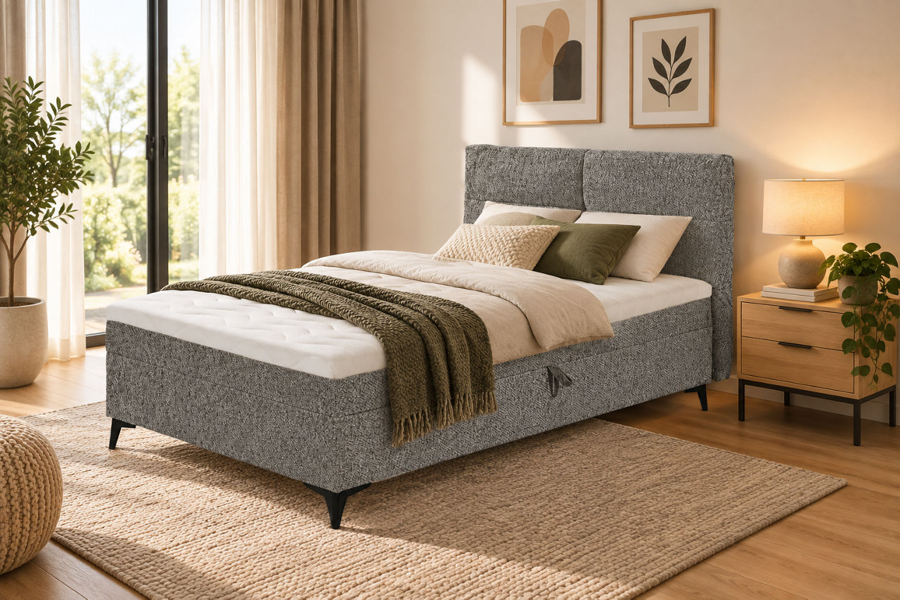  Boxspringbett Caracas 1 BB BK 1