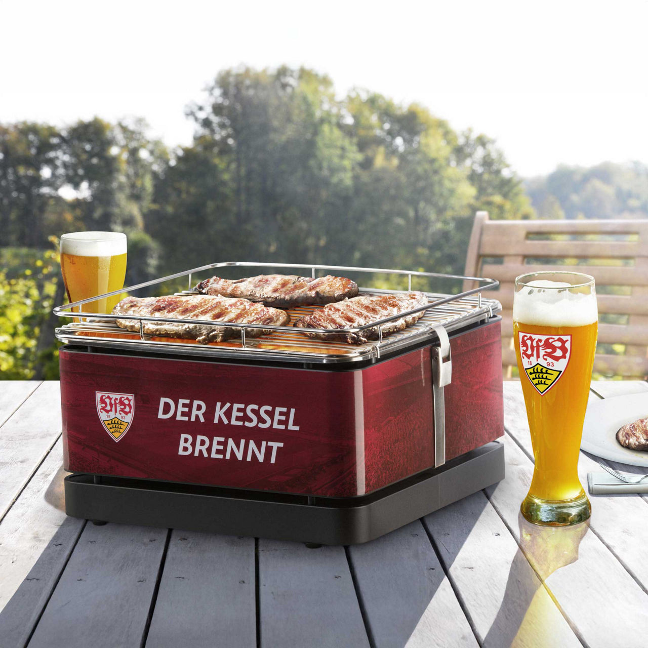  Tischgrill Feuerdesign Teide Fussball VfB 2