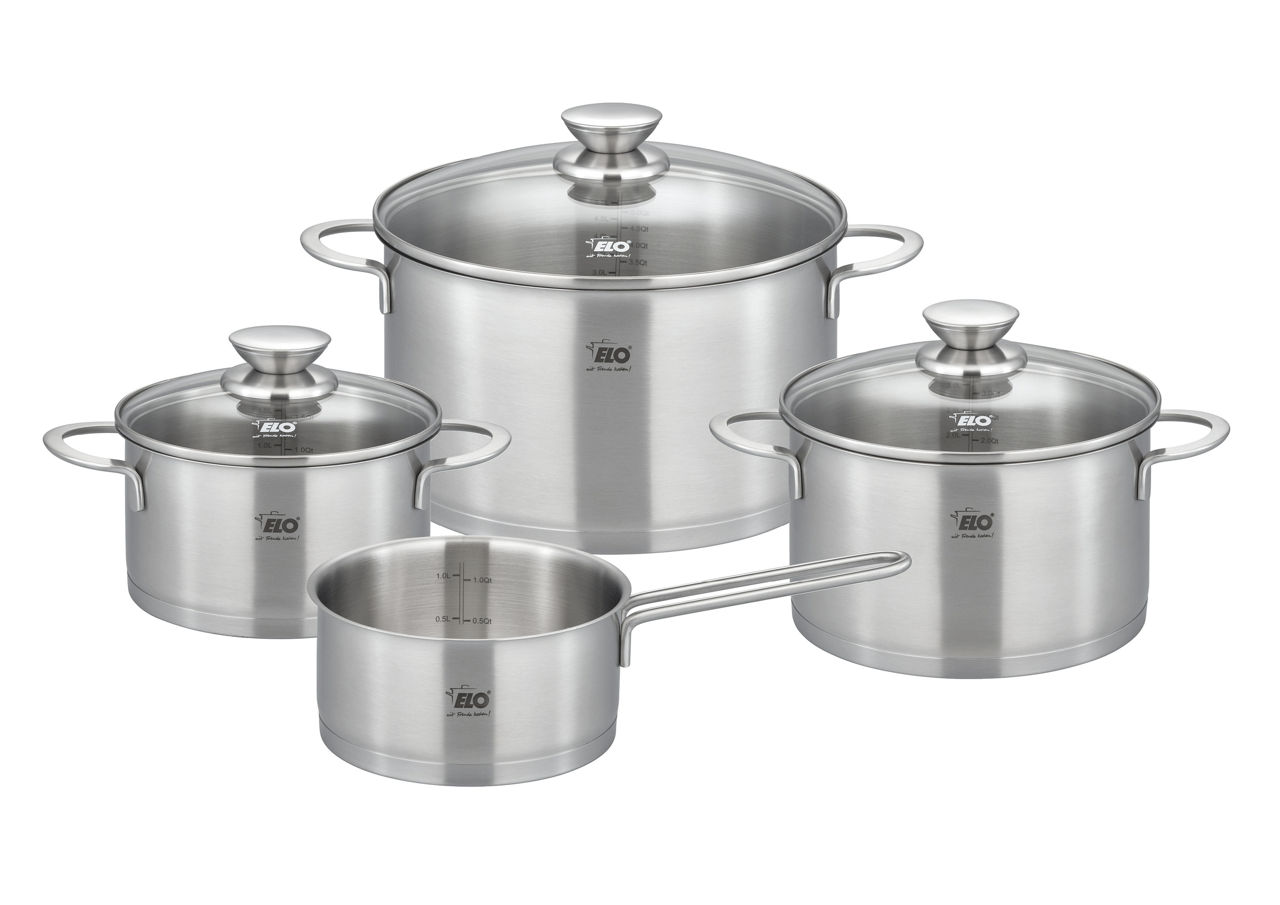Silvaran 75400 Topfset 4-tlg. Edelstahl silber, ca.49.5x27x20cm 
