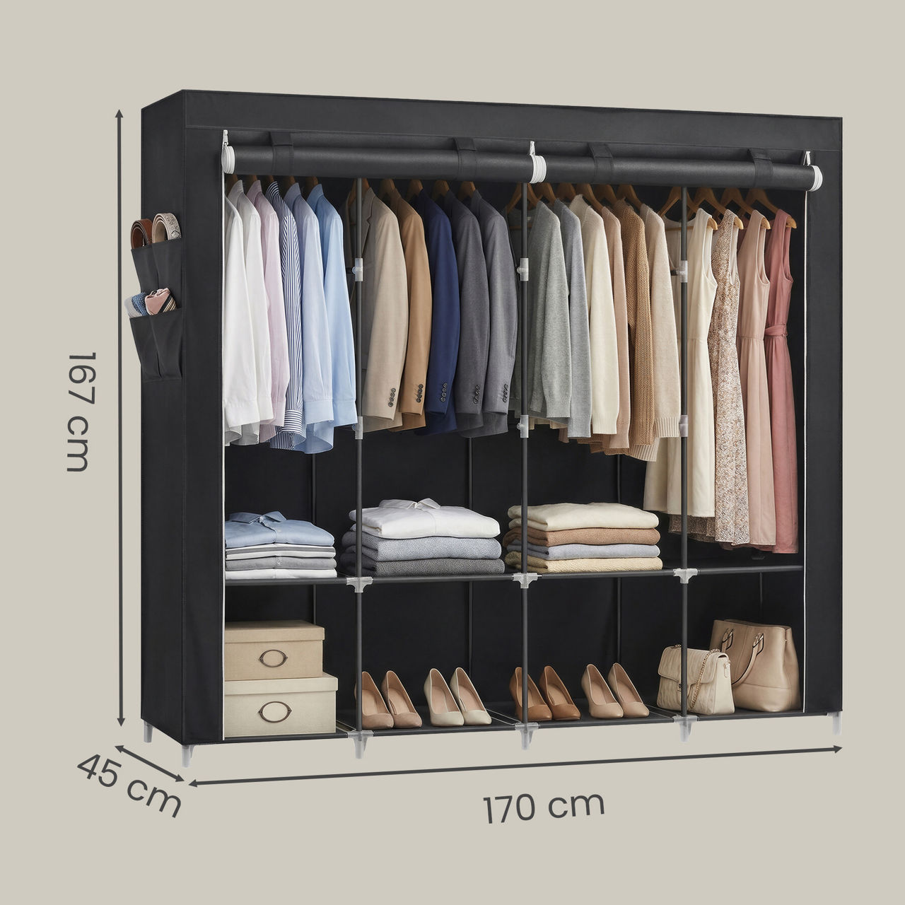  Stoff-Kleiderschrank SONGMICS 7