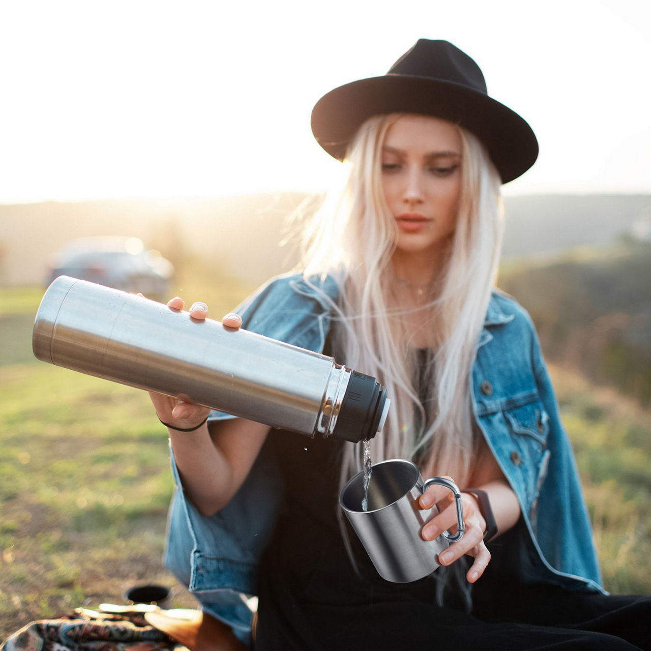  Edelstahltasse  1