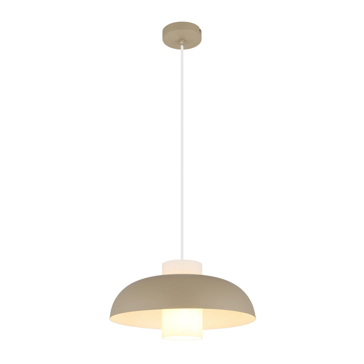 Metall sandfarben / Glas opal