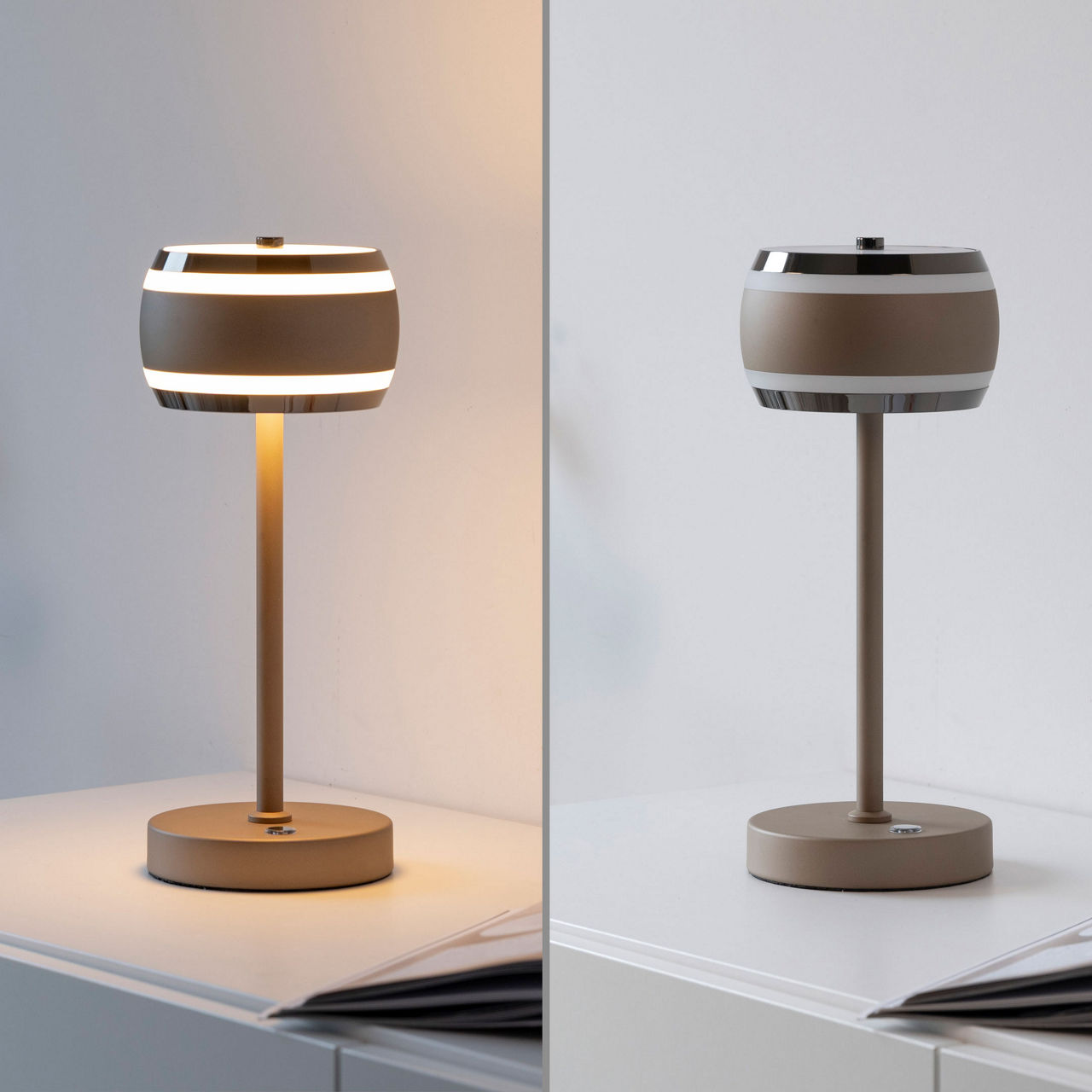  LED Akku-Tischleuchte PURE Falling Rings 4