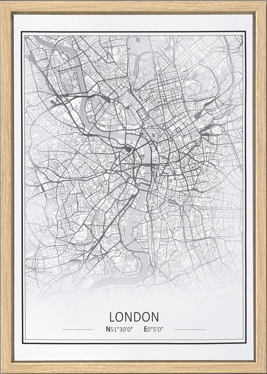 150.022487 Leinwanddruck London im Rahmen 50x70x3cm (VE6) undefined